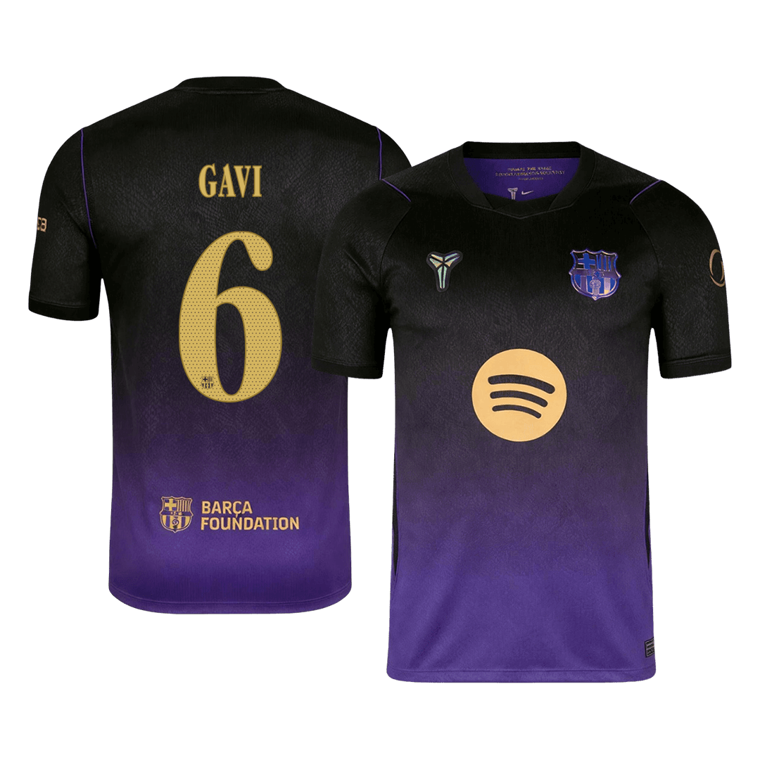 Męska wyjazdowa koszulka FC Barcelony 2026/27 – GAVI #6 (UCL)
