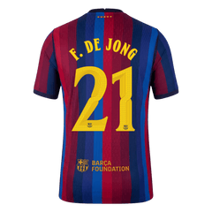 Męska domowa koszulka FC Barcelony 2026/27 – F. DE JONG #21 (wersja zawodnicza, UCL)