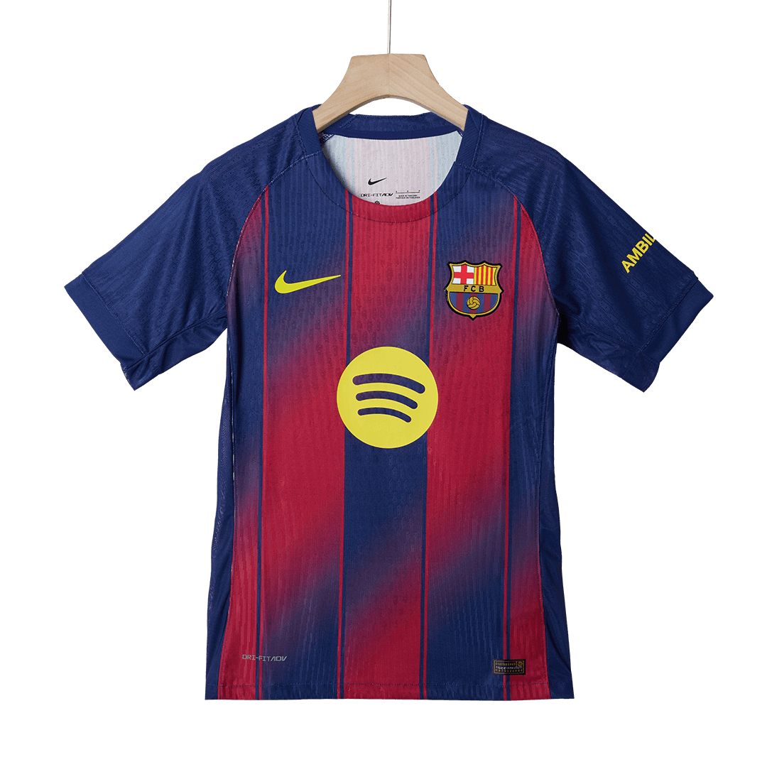 Męska Koszulka Domowa Barcelona LAMINE YAMAL #10 Wersja Piłkarska Kopa Trophy Edition 2025/26 - Slim Fit