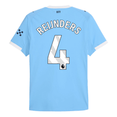 Męska Koszulka Domowa Manchester City REIJNDERS #4 Wersja Piłkarska 2025/26 - Slim Fit