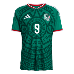 Męska koszulka Meksyku domowa Raúl #9 wersja zawodnicza – Mundial 2026