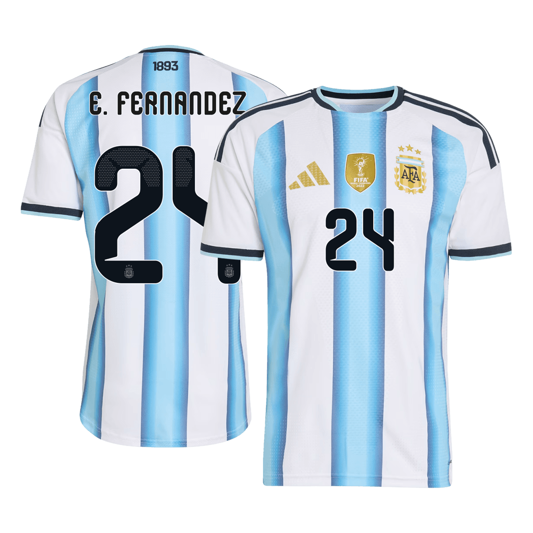 Męska domowa koszulka Argentyny Mundial 2026 – E. FERNANDEZ #24 (wersja zawodnicza)