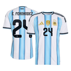 Męska domowa koszulka Argentyny Mundial 2026 – E. FERNANDEZ #24 (wersja zawodnicza)