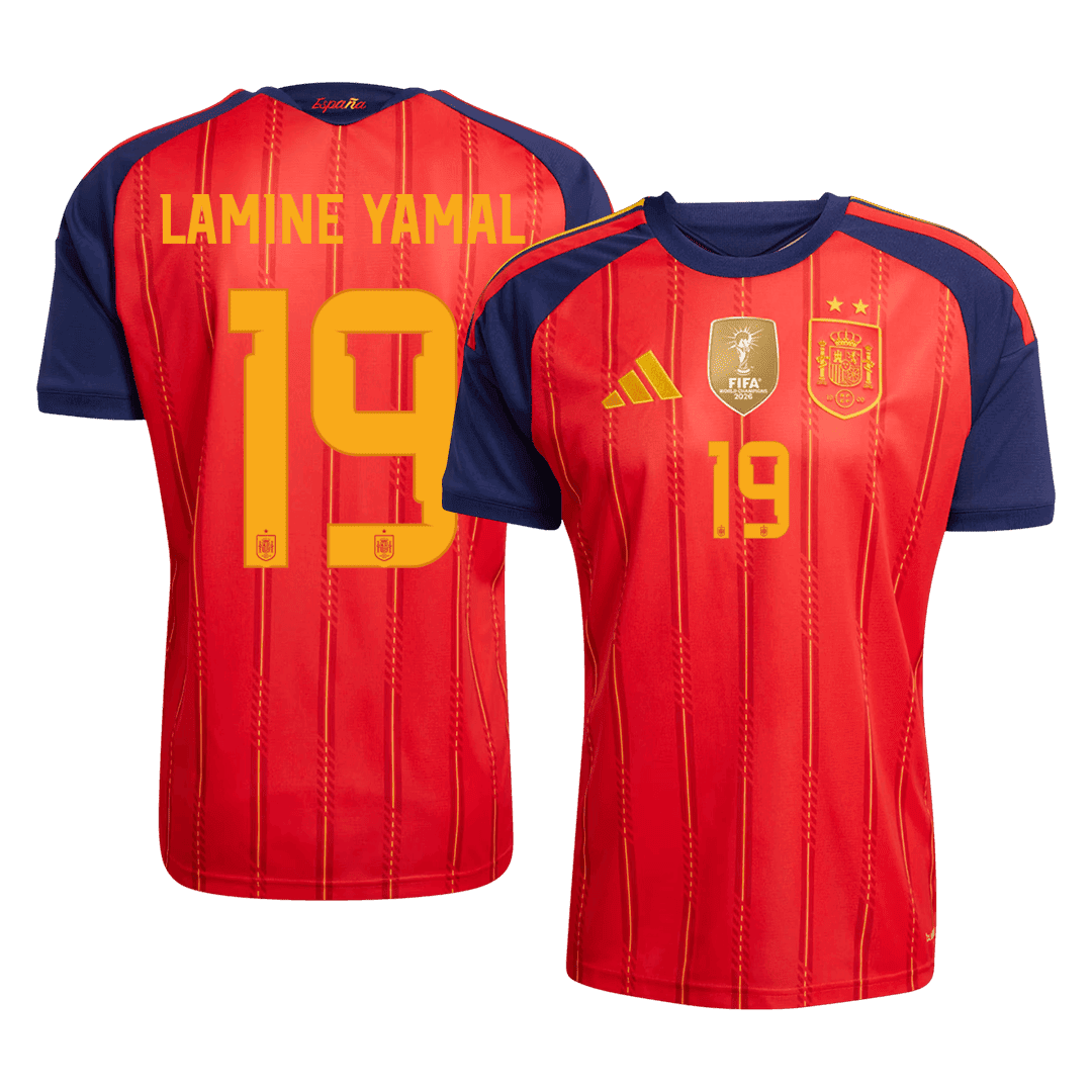 Męska koszulka Hiszpanii Champion Edition domowa LAMINE YAMAL #19 - Mundial 2026