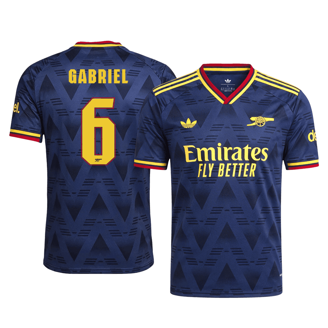 Męska wyjazdowa koszulka Arsenalu 2026/27 – GABRIEL #6 (wersja zawodnicza, UCL)