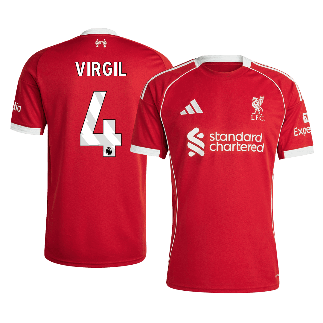 Męska Koszulka Domowa Liverpool VIRGIL #4 2025/26 - Topowe Koszulki Pilkarskie Sklep Internetowy
