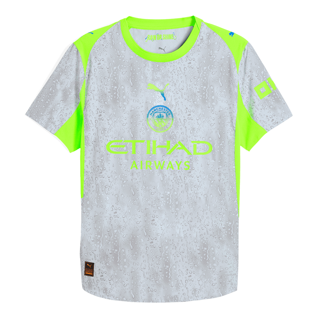 Męska Koszulka Trzecia Wyjazdowa Manchester City Wersja Piłkarska 2025/26 - Slim Fit - Topowe Koszulki Pilkarskie Sklep Internetowy