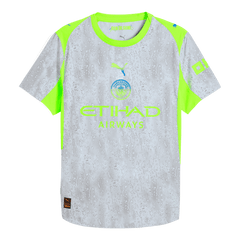 Męska Koszulka Trzecia Wyjazdowa Manchester City Wersja Piłkarska 2025/26 - Slim Fit - Topowe Koszulki Pilkarskie Sklep Internetowy