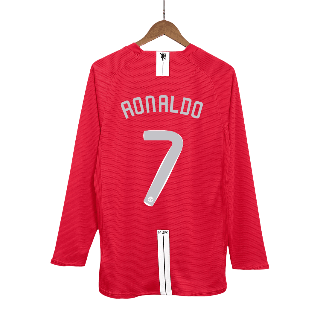Retro RONALDO #7 2007/08 Męska Koszulka Domowa MU z Długim Rękawem - UCL Final - Topowe Koszulki Pilkarskie Sklep Internetowy
