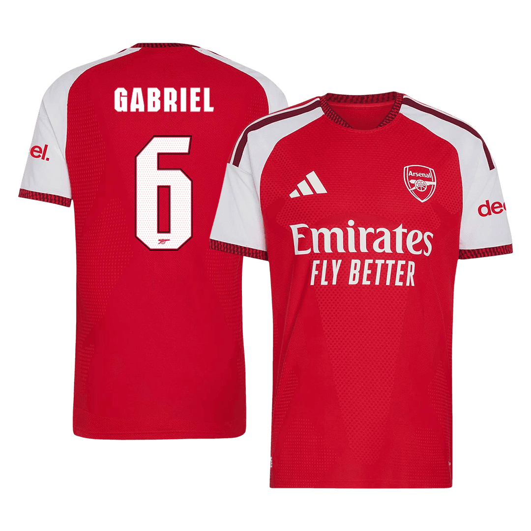 Męska domowa koszulka Arsenalu 2026/27 – GABRIEL #6 (wersja zawodnicza, UCL)