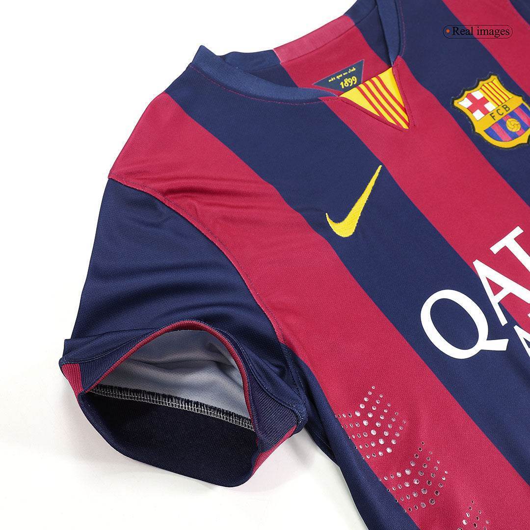 Męska Koszulka Retro NEYMAR JR #11 Barcelona Domowa 2014/15 - Topowe Koszulki Pilkarskie Sklep Internetowy