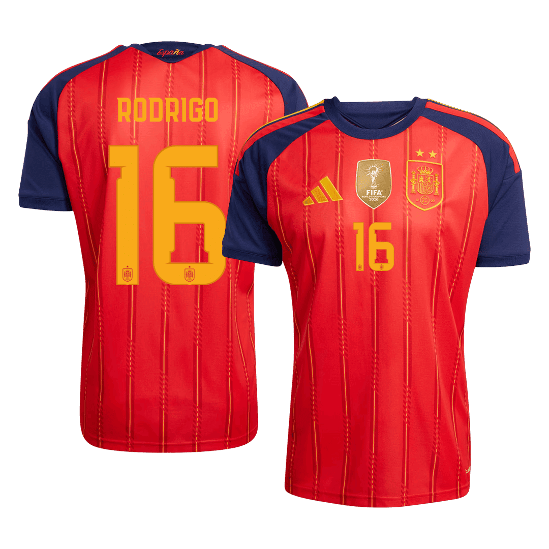 Męska koszulka Hiszpanii Champion Edition domowa RODRIGO #16 - Mundial 2026