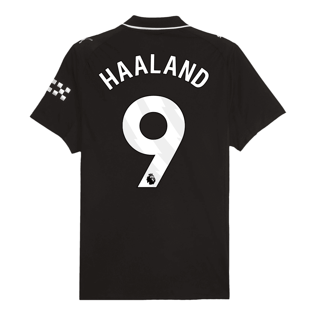 Męska Koszulka Wyjazdowa Manchester City HAALAND #9 Wersja Piłkarska 2025/26 - Slim Fit - Topowe Koszulki Pilkarskie Sklep Internetowy