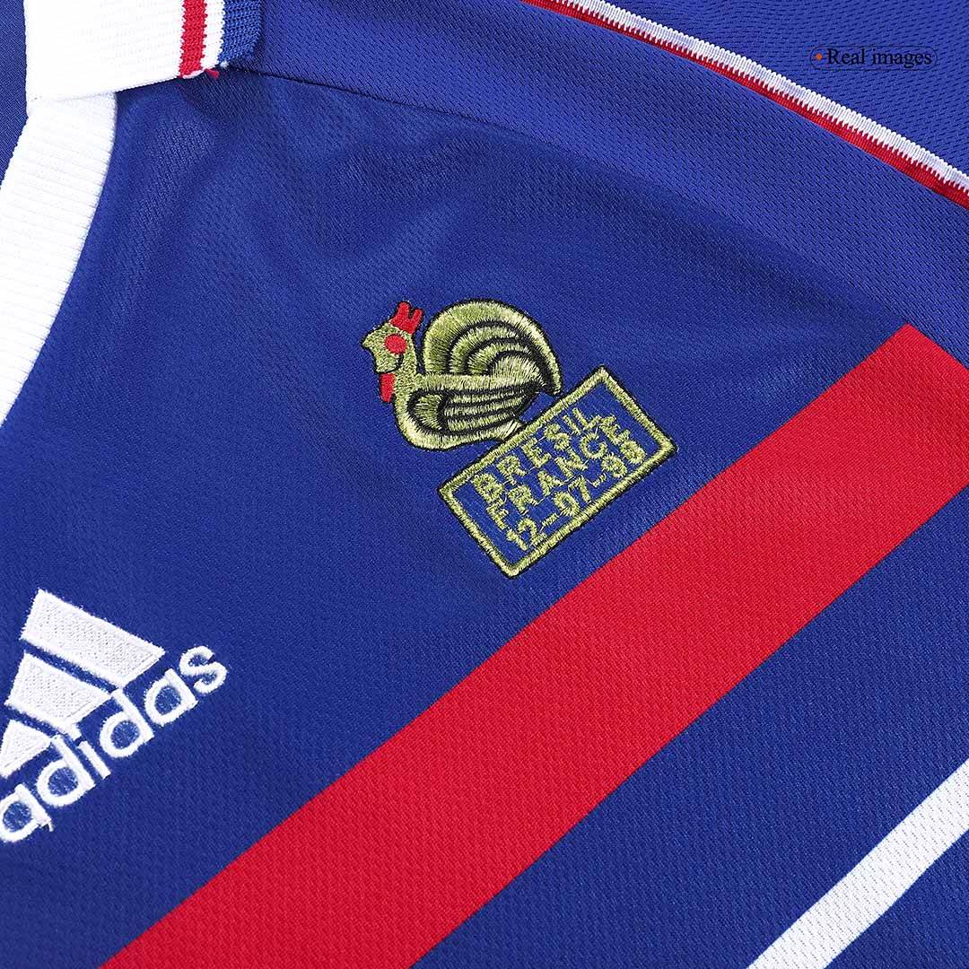 Męska Koszulka Retro Domowa France ZIDANE #10 1998 - World Cup - Topowe Koszulki Pilkarskie Sklep Internetowy