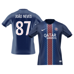 Męska Koszulka Domowa PSG JOÃO NEVES #87 2025/26 [PREMIUM]
