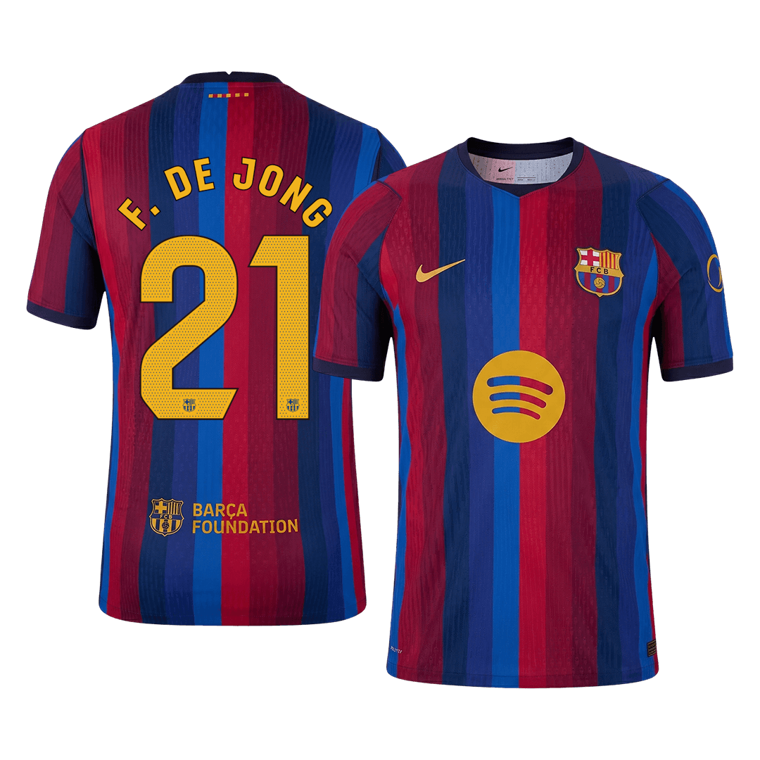 Męska domowa koszulka FC Barcelony 2026/27 – F. DE JONG #21 (wersja zawodnicza)