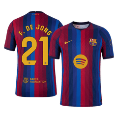 Męska domowa koszulka FC Barcelony 2026/27 – F. DE JONG #21 (wersja zawodnicza)