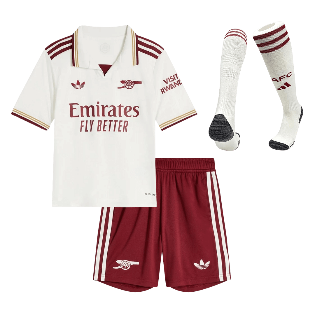 Dziecięcy Zestaw Trzecia Wyjazdowa Arsenal (Koszulka + Spodenki + Skarpety) 2025/26