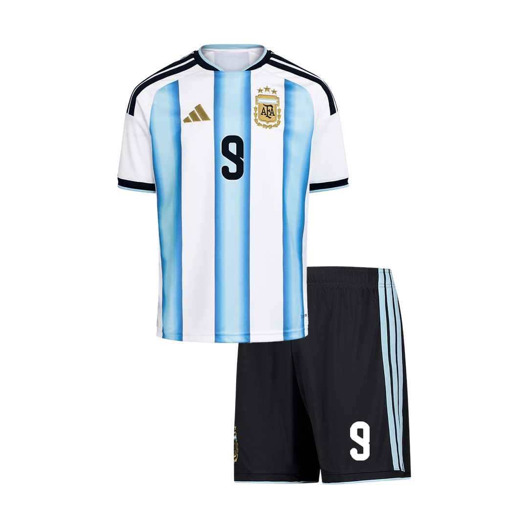 Dziecięcy domowy zestaw Argentyny Mundial 2026 – J. ALVAREZ #9