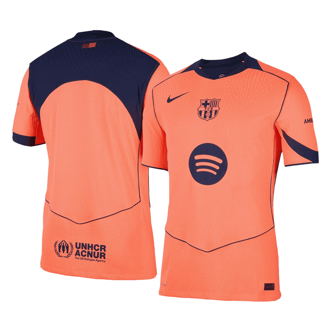 Męska Koszulka Trzecia Wyjazdowa Barcelona Wersja Piłkarska 2025/26 - Slim Fit - Topowe Koszulki Pilkarskie Sklep Internetowy