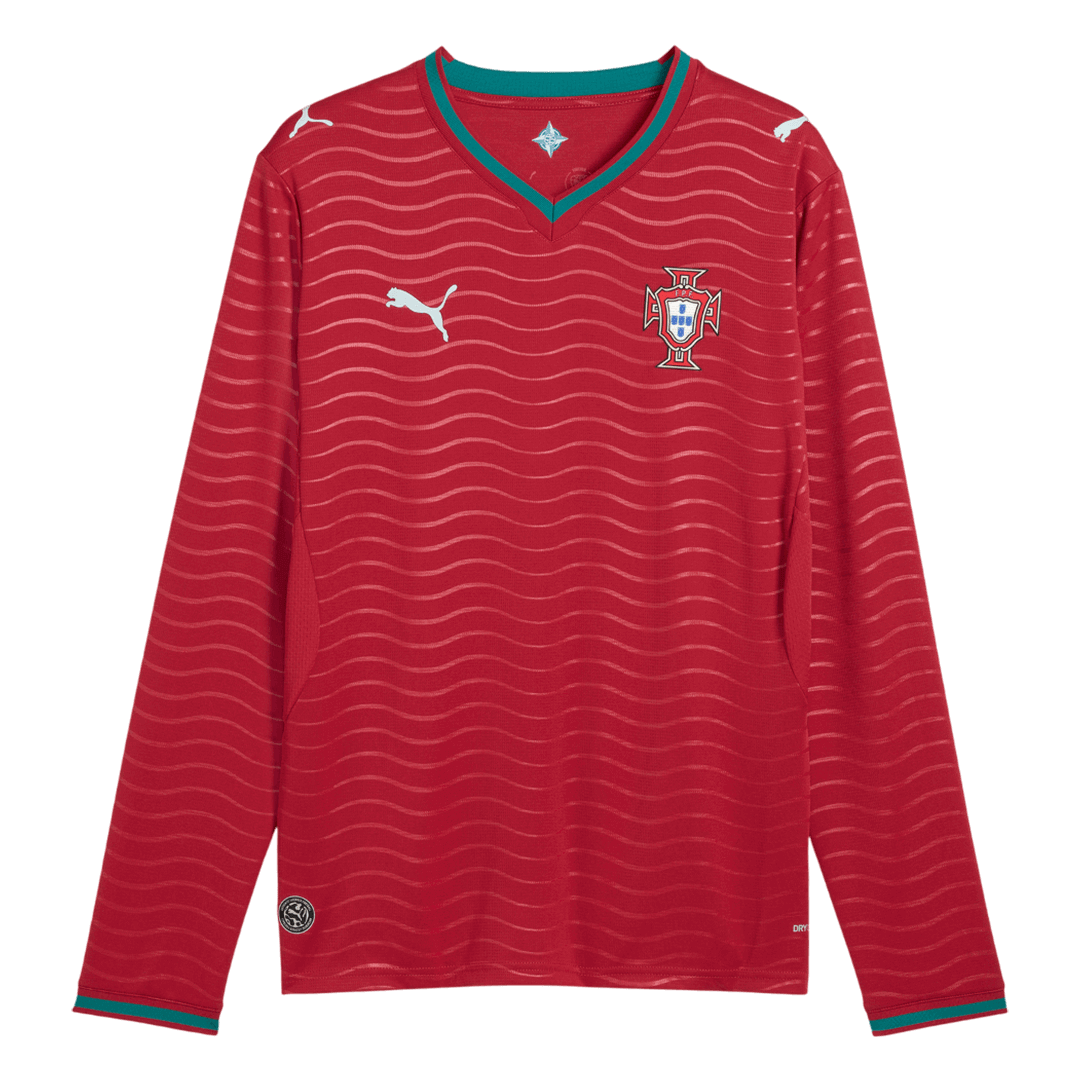 Męska Koszulka Domowa Portugal 2026 z Długim Rękawem - World Cup