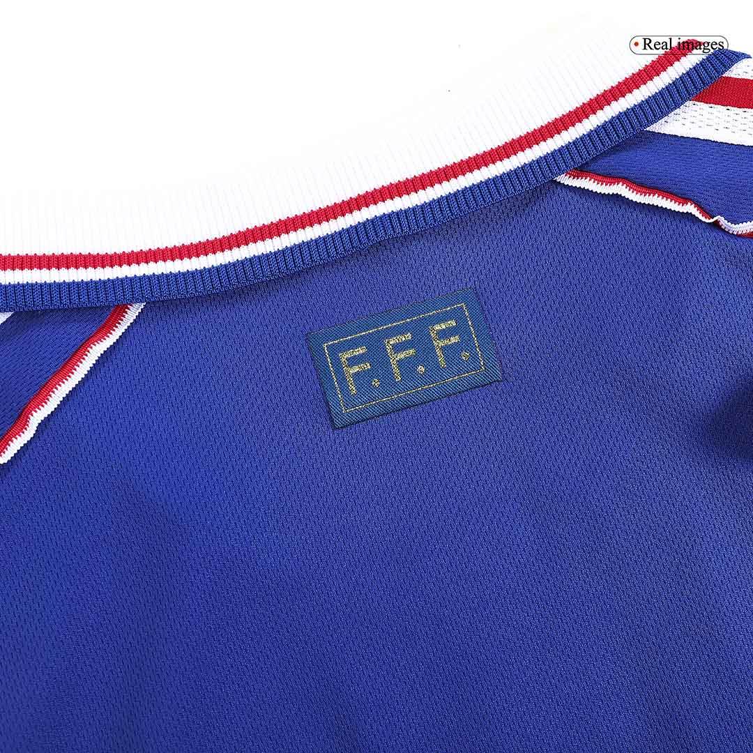 Męska Koszulka Retro Domowa France HENRY #12 1998 - World Cup - Topowe Koszulki Pilkarskie Sklep Internetowy