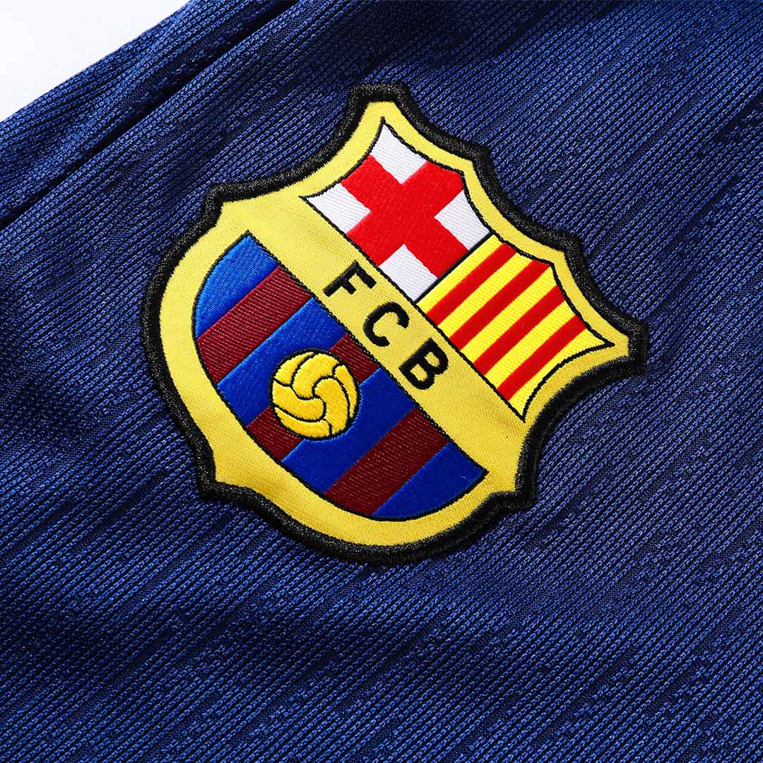 Juniorski Barcelona Bluza z zamkiem Komplet Dresowy 2025/26 Granatowy