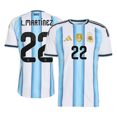 Męska koszulka Argentyny domowa L.MARTÍNEZ #22 wersja zawodnicza – Mundial 2026