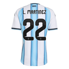 Męska koszulka Argentyny domowa L. MARTINEZ #22 wersja zawodnicza – Mundial 2026