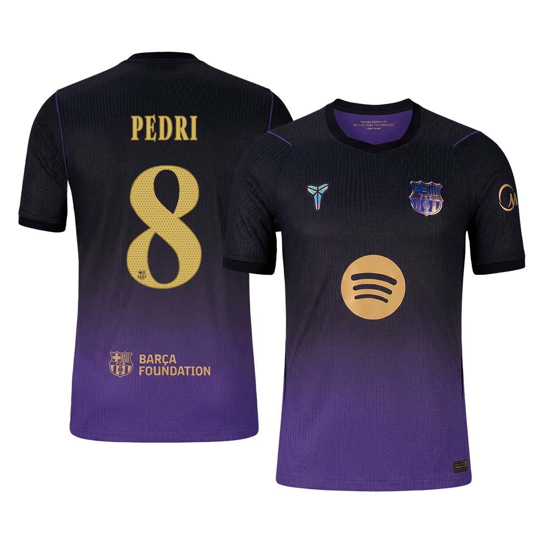 Męska wyjazdowa koszulka FC Barcelony 2026/27 – PEDRI #8 (wersja zawodnicza, UCL)