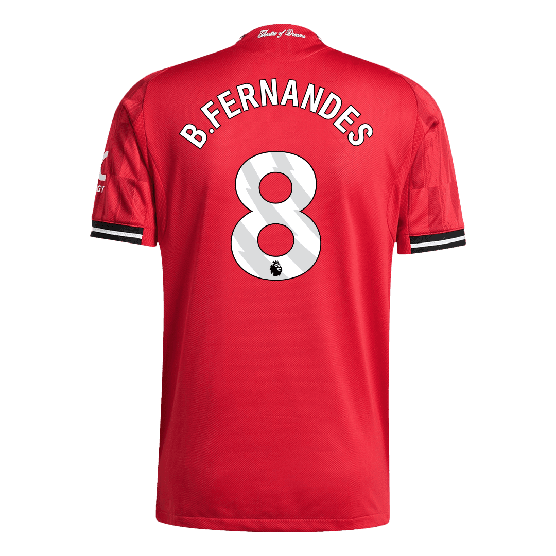 Męska Koszulka Domowa Manchester United B.FERNANDES #8 Wersja Piłkarska 2025/26 - Slim Fit - Topowe Koszulki Pilkarskie Sklep Internetowy