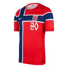 Męska koszulka Norwegii domowa NUSA #20 wersja zawodnicza – Mundial 2026