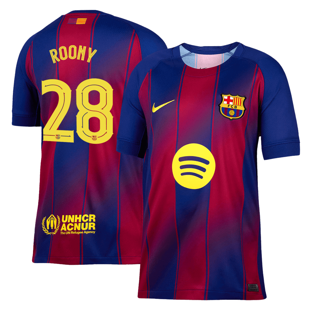 Męska Koszulka Domowa Barcelona ROONY #28 2025/26 - UCL