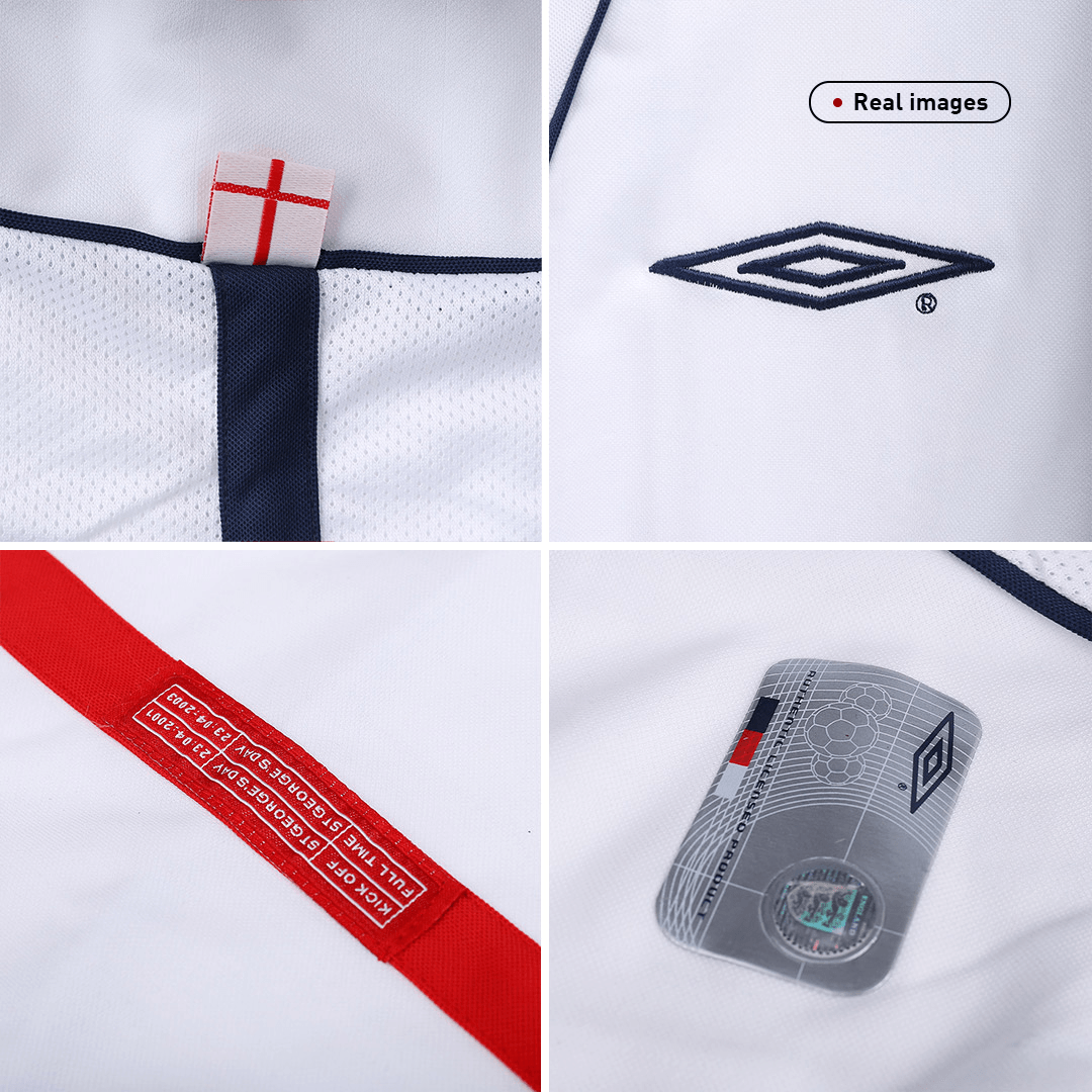 Męska Koszulka Retro Domowa England 2002
