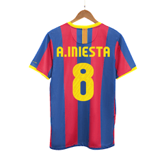 Męska Koszulka Retro Domowa Barcelona A.INIESTA #8 2010/11 - Topowe Koszulki Pilkarskie Sklep Internetowy