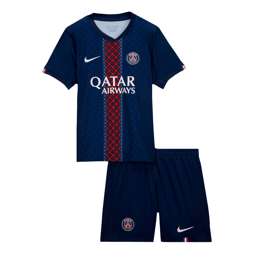 Dziecięcy Zestaw Domowy PSG (Koszulka+Spodenki) 2025/26 - Topowe Koszulki Pilkarskie Sklep Internetowy