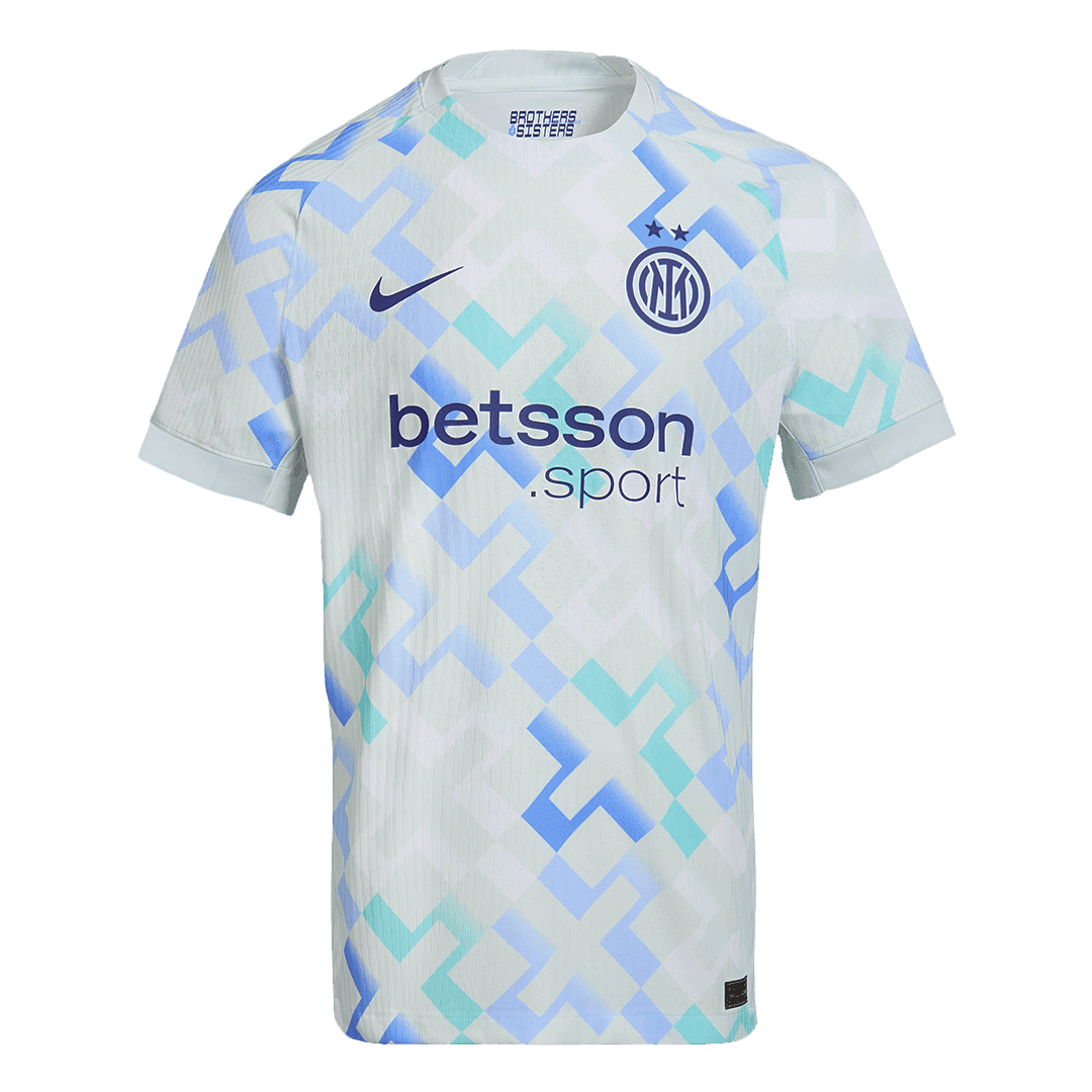 Męska Koszulka Wyjazdowa Inter Milan DUMFRIES #2 Wersja Piłkarska 2025/26 - Slim Fit - Topowe Koszulki Pilkarskie Sklep Internetowy