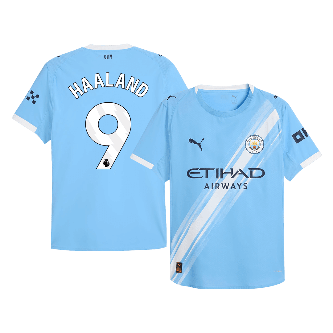 Męska Koszulka Domowa Manchester City HAALAND #9 Wersja Piłkarska 2025/26 - Slim Fit - Topowe Koszulki Pilkarskie Sklep Internetowy