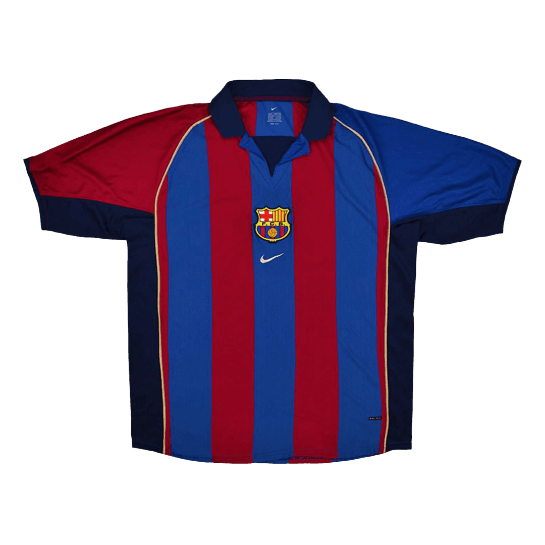 Koszulka Retro Domowa Barcelona 2001/02 - Topowe Koszulki Pilkarskie Sklep Internetowy