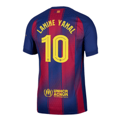 Męska Koszulka Domowa Barcelona LAMINE YAMAL #10 Wersja Piłkarska 2025/26 - UCL - Slim Fit - Topowe Koszulki Pilkarskie Sklep Internetowy