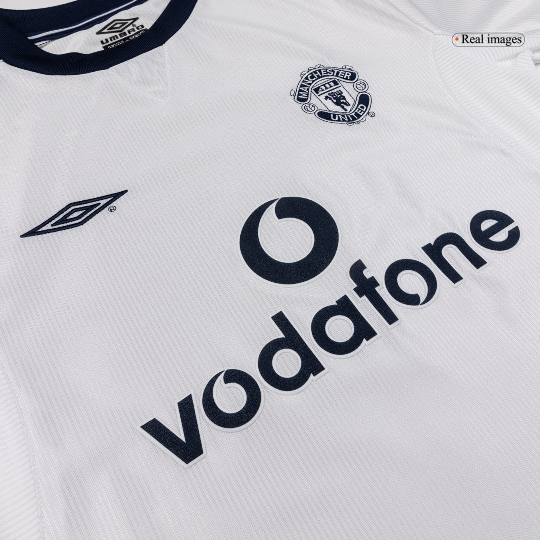 Męska Koszulka Retro Wyjazdowa Manchester United 2000/01