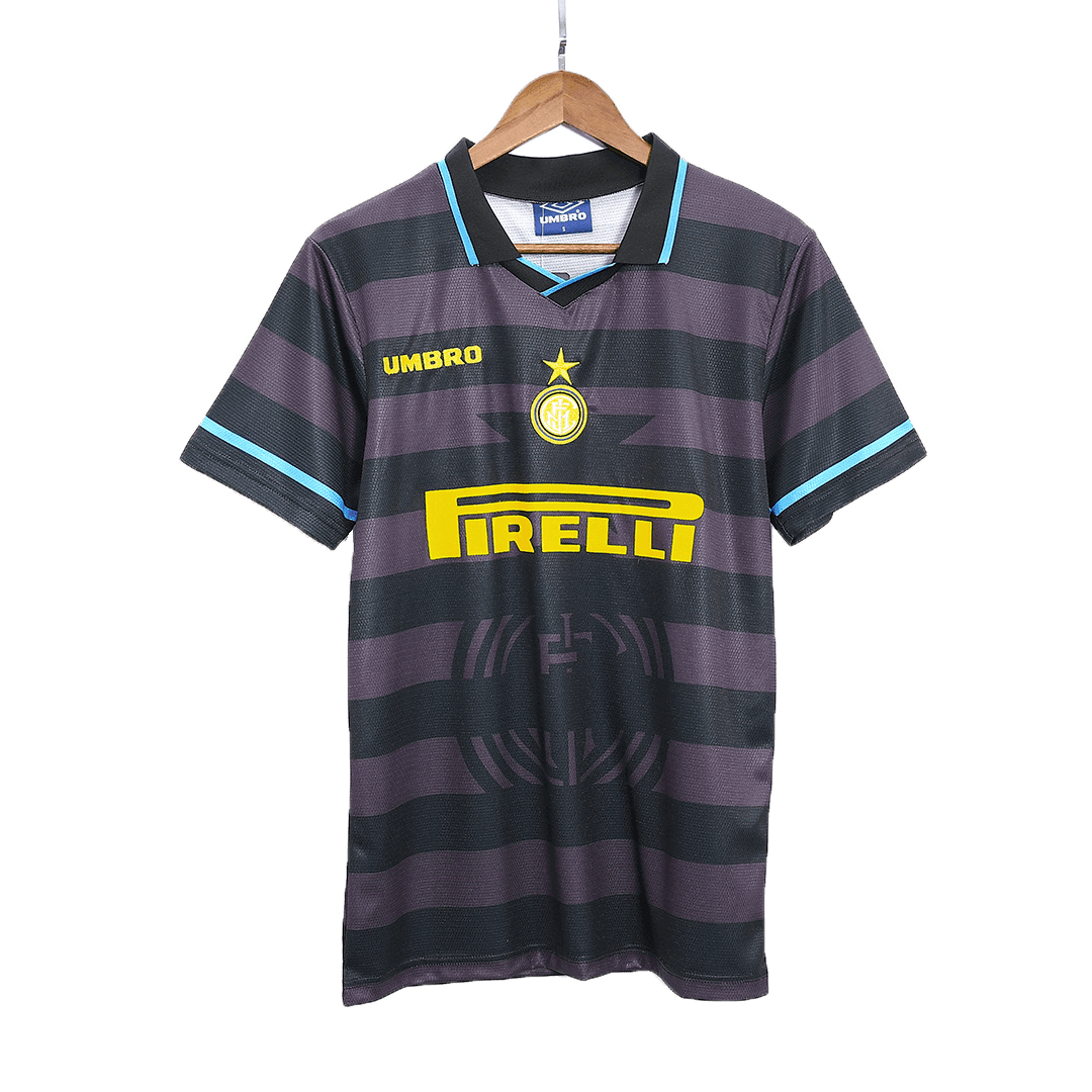 Męska wyjazdowa koszulka piłkarska Inter Mediolan Retro 1997/98 - Topowe Koszulki Pilkarskie Sklep Internetowy