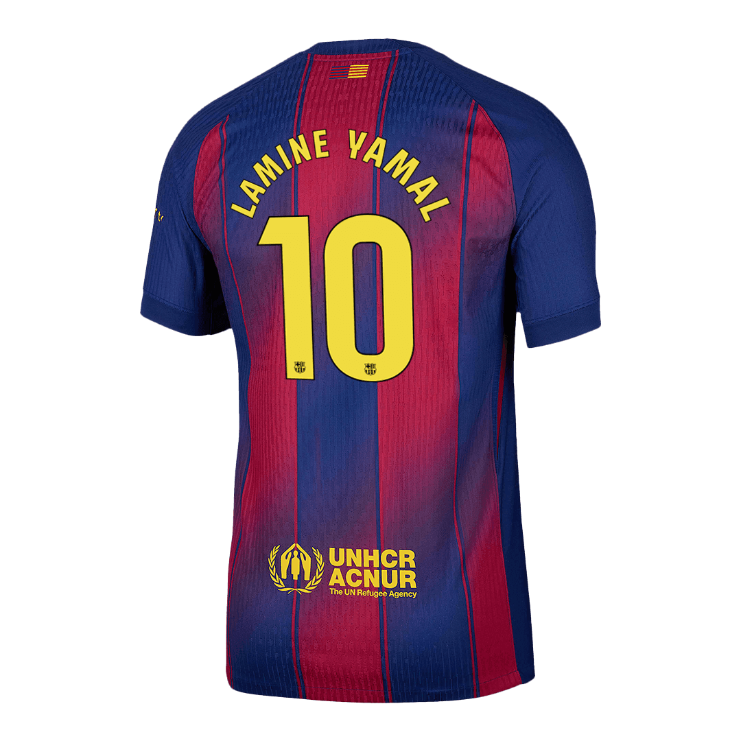 Męska Koszulka Domowa Barcelona LAMINE YAMAL #10 Wersja Piłkarska 2025/26 - Slim Fit - Topowe Koszulki Pilkarskie Sklep Internetowy