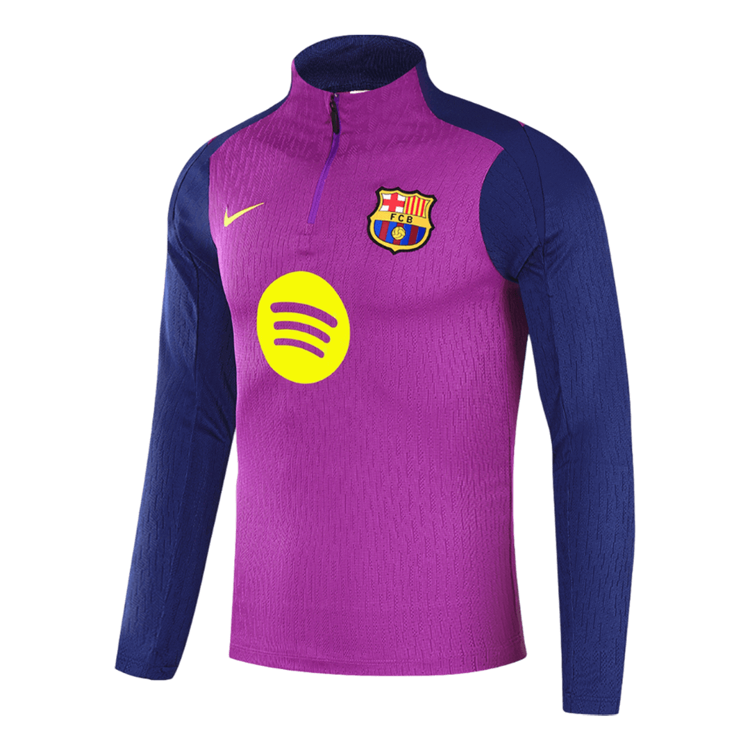 Juniorski Barcelona Bluza z zamkiem Komplet Dresowy 2025/26 Fioletowy