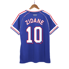 Męska Koszulka Retro Domowa France ZIDANE #10 1998 - World Cup - Topowe Koszulki Pilkarskie Sklep Internetowy