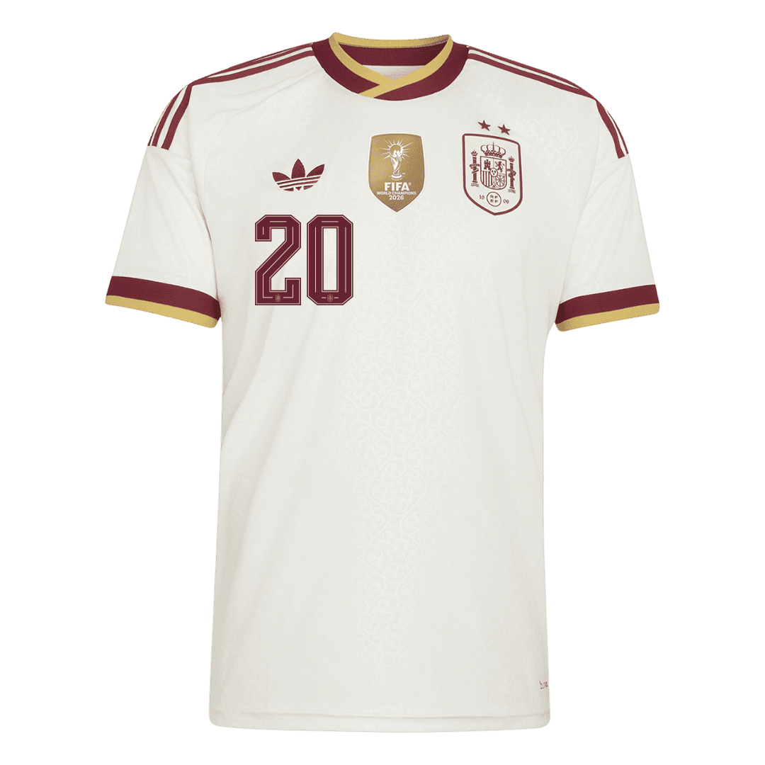 Męska koszulka Hiszpanii Champion Edition wyjazdowa PEDRI #20 - Mundial 2026