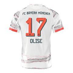 Męska Koszulka Wyjazdowa Bayern Munich OLISE #17 Wersja Piłkarska 2025/26 - Slim Fit - Topowe Koszulki Pilkarskie Sklep Internetowy