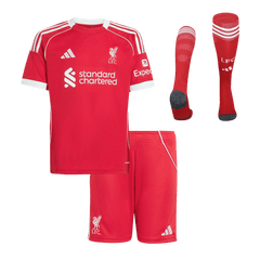 Dziecięcy Zestaw Domowa Liverpool (Koszulka + Spodenki + Skarpety) 2025/26