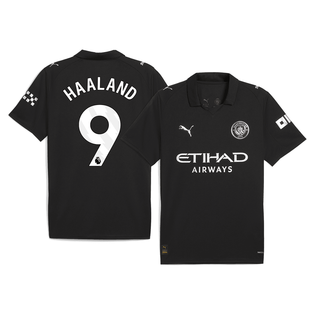 Męska Koszulka Wyjazdowa Manchester City HAALAND #9 2025/26 - Topowe Koszulki Pilkarskie Sklep Internetowy