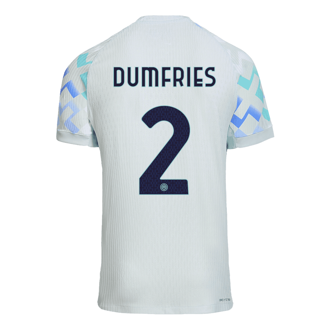 Męska Koszulka Wyjazdowa Inter Milan DUMFRIES #2 Wersja Piłkarska 2025/26 - Slim Fit - Topowe Koszulki Pilkarskie Sklep Internetowy